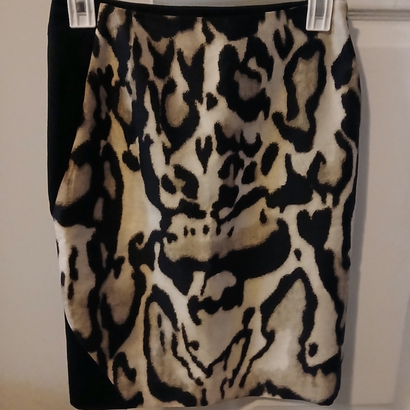 NWOT Diane Von Furstenberg DVF Leopard Animal Print Classic Black Pencil Skirt-2 - Picture 8 of 8